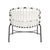 Brown Jordan Brown Jordan Kantan Aluminum Vinyl Lounge Chair, Textured Pewter frame with White Lite fabric For Sale - Image 4 of 11