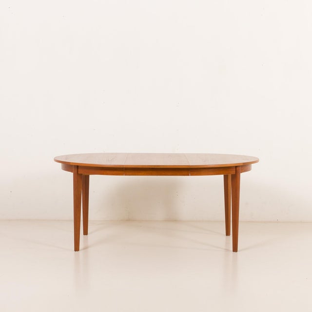 1960s Large Vintage Teak Table with Four Inner Leaves by Henning Kjaernulf for Soro, 1960s For Sale - Image 5 of 18
