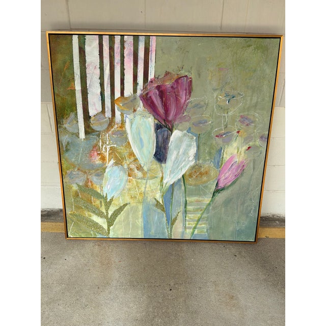 Green Soicher Marin Peonies & Tulips Giclee Framed For Sale - Image 8 of 11