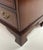 Vintage White Furniture Co. Chippendale Style Inlaid Mahogany 4-Drawer Nightstand / Bachelor Chest For Sale - Image 14 of 17