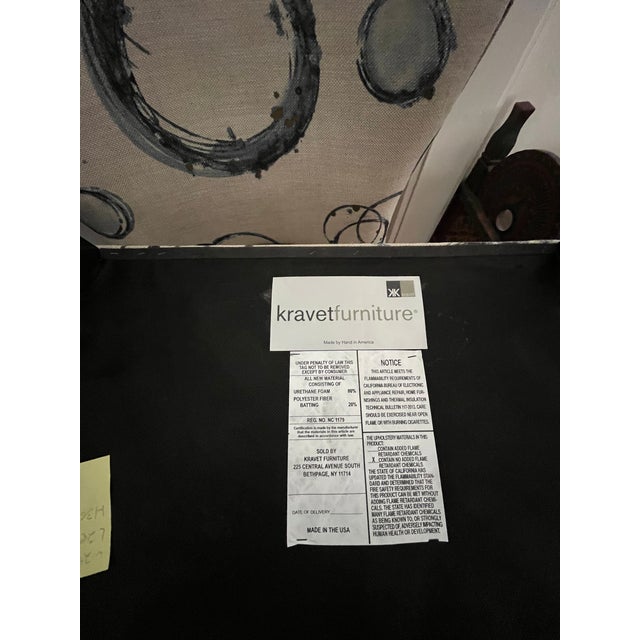 2020s Pair of Kravet Oxford Dining Chairs in Abstract Upholstery For Sale - Image 5 of 5