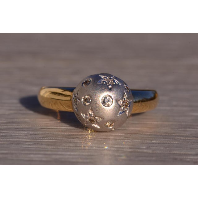 Contemporary The 193rd Avenue: Celestial Ring with Diamond Star Dome For Sale - Image 3 of 10