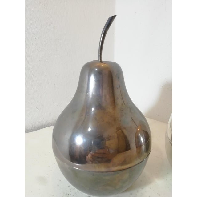 Mid-Century Modern Apple and Pear by Lino Sabattini for Fleuron Christofle, France, 1960s, Set of 2 For Sale - Image 3 of 7