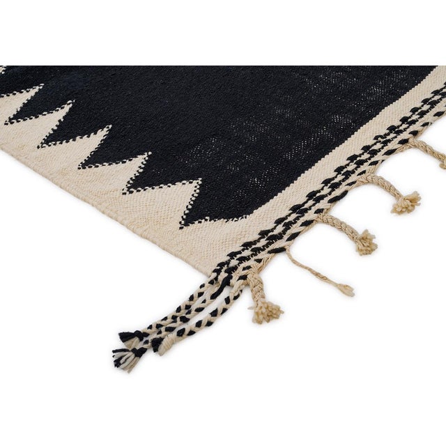 Textile Moroccan Flatweave Wool Rug by Azele Studio For Sale - Image 7 of 9