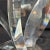 Mid 20th Century Signed Van Teal Lucite Abstract Sculpture With Three Beveled Leaves For Sale - Image 9 of 10