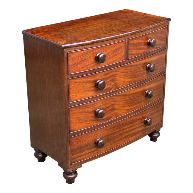 19th Century Miniature Mahogany Chest of Drawers, 1850s For Sale
