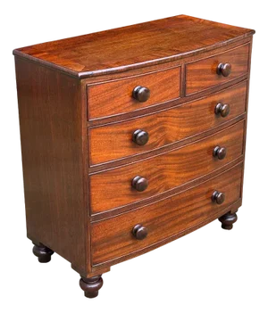 19th Century Miniature Mahogany Chest of Drawers, 1850s