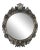 1990s Vintage Italian Oval Shaped Wood Carved Mirror For Sale
