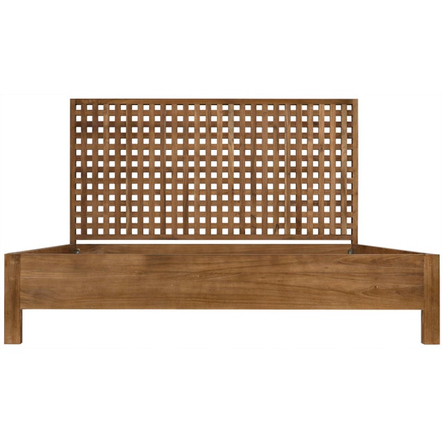 American NOIR Quinnton Platform Bed, Queen, Teak For Sale - Image 3 of 11