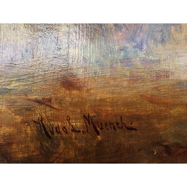 Home Inspirations is proud to offer this Fabulous Painting by listed German Artist Rudolf Muench 1870's depicting children...