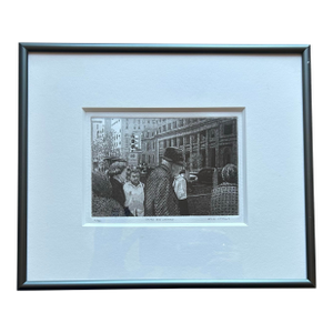 Original Aquatint Etching of Broad & Chestnut Philadelphia by Kevin Cummins