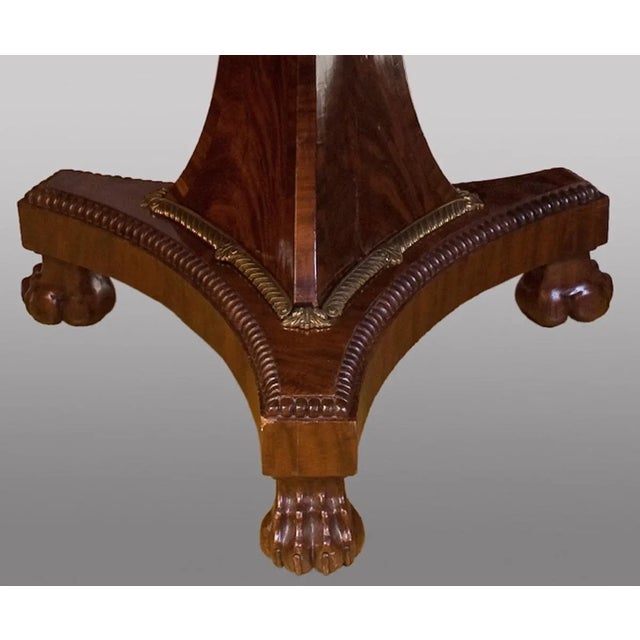 Metal Antique Regency Mahogany Center Table For Sale - Image 7 of 9