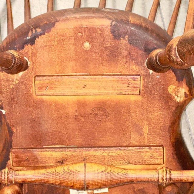 Vintage Spindle Bow Back Windsor Saddle Chair Chairs Set of 5 Chairish