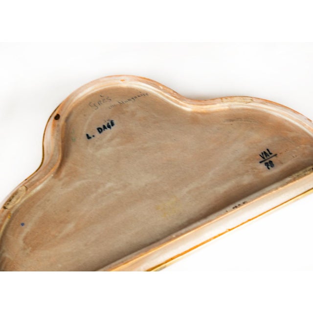 Blue Art Nouveau Desk Set in Ceramic and Gilt Bronze, France, 1900s, Set of 4 For Sale - Image 8 of 12