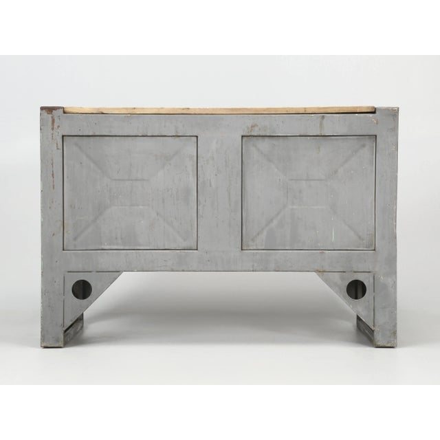 Industrial Steel Cabinet Original Paint Possible Kitchen Island or Work Table For Sale - Image 12 of 13