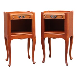 Pair of French Louis XV Style Side Tables Nightstands For Sale