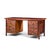 Mid-Century Modern Erik Worts Style Mid Century Danish Rosewood and Brass Executive Desk For Sale - Image 3 of 8