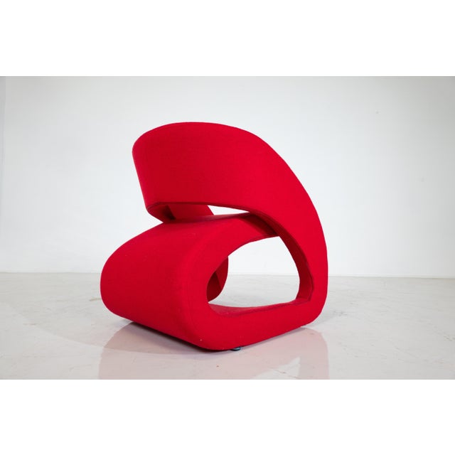 Set of Red Smile Armchairs by Marcello Ziliani for BBB Emmebonacina, Italy, 1990s For Sale - Image 3 of 8