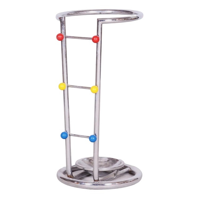 Bauhaus Umbrella Stand in Chrome-Plated Steel, Germany, 1950s For Sale
