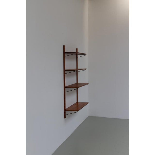 Vintage Danish Wall-Mounted Teak Shelving System, 1960s For Sale - Image 4 of 18