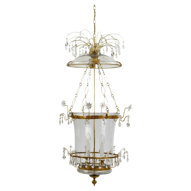 Crystal and Ormolu Mounted 2-Light Lantern, Early 19th Century For Sale