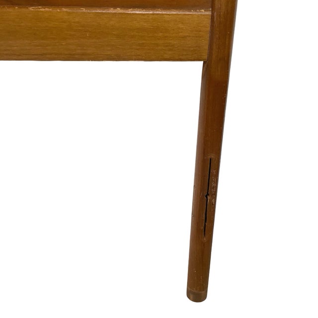 Mid-Century Walnut Headboard, Full Size, Sculptural Upper Detail For Sale - Image 11 of 12
