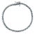 1.10ctw Blue Diamond Tennis Bracelet 14k White Gold 7" 4mm For Sale