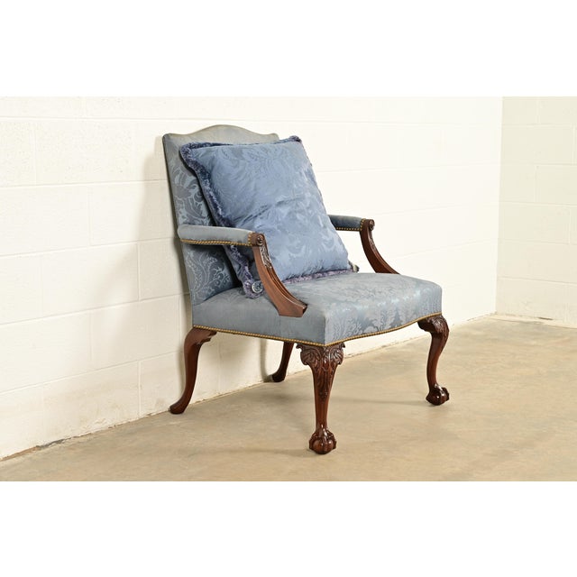 Kittinger Chippendale Carved Mahogany Open Arm Library Chair For Sale - Image 18 of 18
