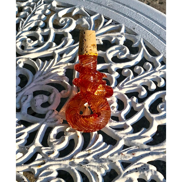1950s Hand-Blown Venetian Glass Bottle Stopper For Sale - Image 4 of 6