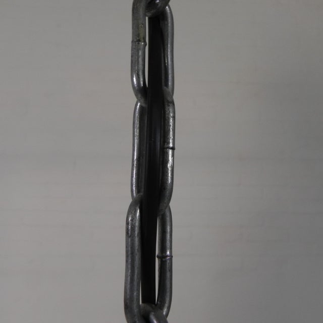 Industrial Hanging Lamp with Enamelled Steel Shade, 1950s For Sale - Image 9 of 18