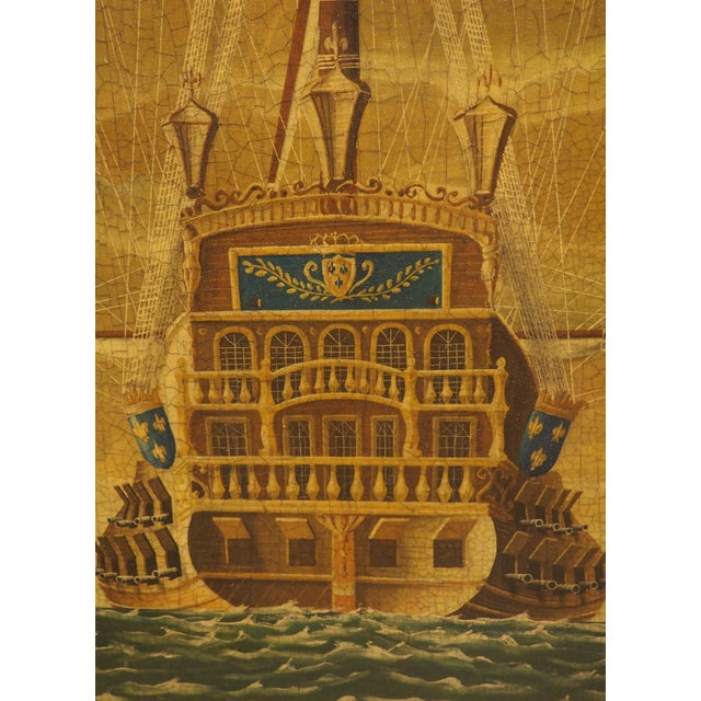 Pair of 17th Century Style French Navy Lithographs, the St. Philippe, C. 1970s For Sale - Image 4 of 18