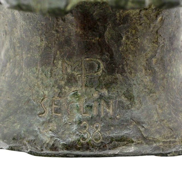 Michael Powolny, Seclin Bust of Woman, 1938, Bronze For Sale - Image 6 of 7