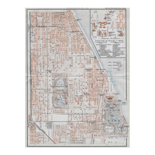 1909 Antique Map of Chicago For Sale