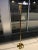 Danish Modern Walnut & Brass Torchiere Floor Lamp Manner of Gerald Thurston for Lightolier For Sale - Image 12 of 13