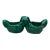 1950s Mid-Century Green Modern Majolica Hens Salt Cellar Vallauris For Sale