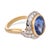 1970s French Gia 8.00 Carat Ceylon Sapphire Diamond 18k Two Tone Gold Cocktail Ring, Size 8.25 For Sale - Image 4 of 8