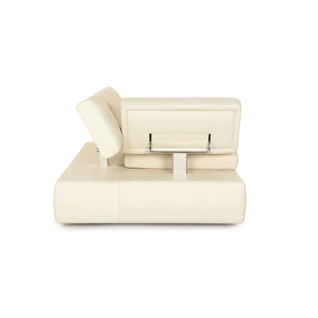 Square Up Leather Two-Seater Sofa from FSM For Sale - Image 6 of 9