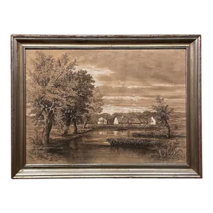 19th Century Framed Pastel by Francois Stroobant (1819-1916)