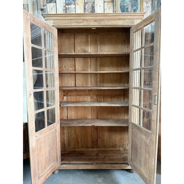 Large Antique Oak Display Cabinet, 1890s For Sale - Image 10 of 16