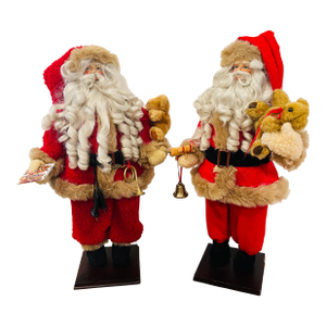 Splendid Pair Santa Claus 30” Display Figures
