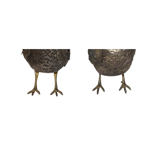 Gray Mid 20th Century Pair of Buccellati Sterling Silver Sparrow Figures For Sale - Image 8 of 8
