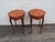 French Early 1900s French Carved Inlay Round Side End Tables a Pair 6375a For Sale - Image 3 of 14