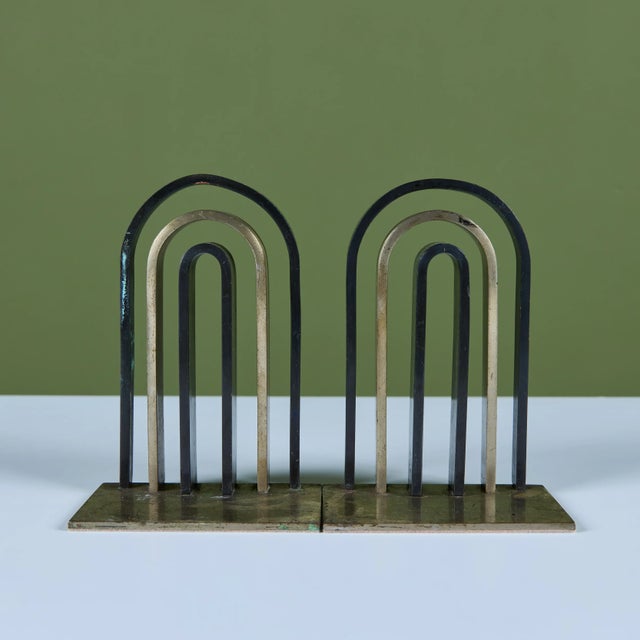 Pair of Arch Bookends by Walter von Nessen for Chase USA For Sale - Image 16 of 18