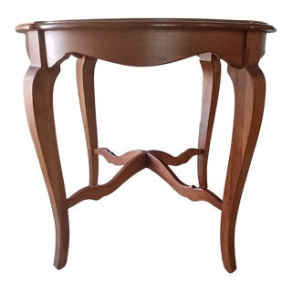Ethan Allen Maison Country French Round End Side Accent Table For Sale