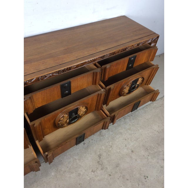 Mid Century Modern Lowboy Dresser With Mirror For Sale - Image 13 of 18