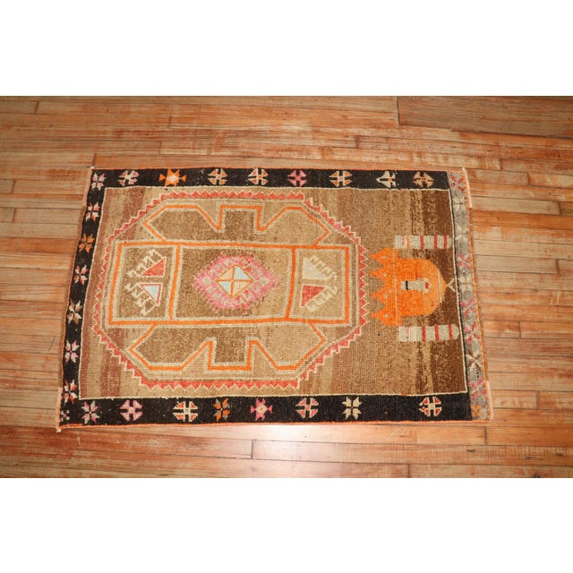 Turkish Kars Prayer Scatter Rug rug no.j3930 For Sale - Image 4 of 4