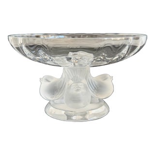 1966 Lalique Nogent Crystal Bowl For Sale