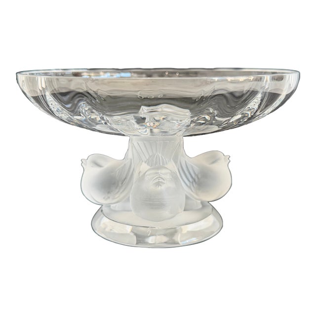 1966 Lalique Nogent Crystal Bowl For Sale