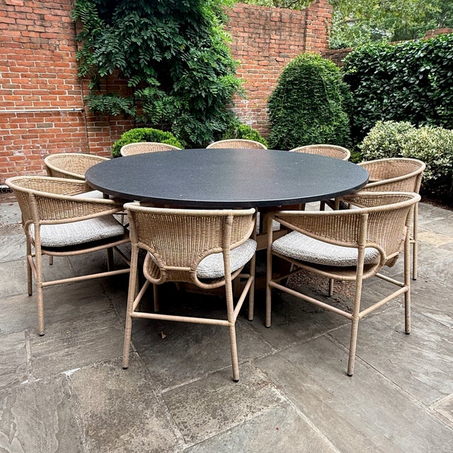 Sutherland Lakeshore Dining Table & 8 Sag Harbor Chairs For Sale - Image 4 of 12