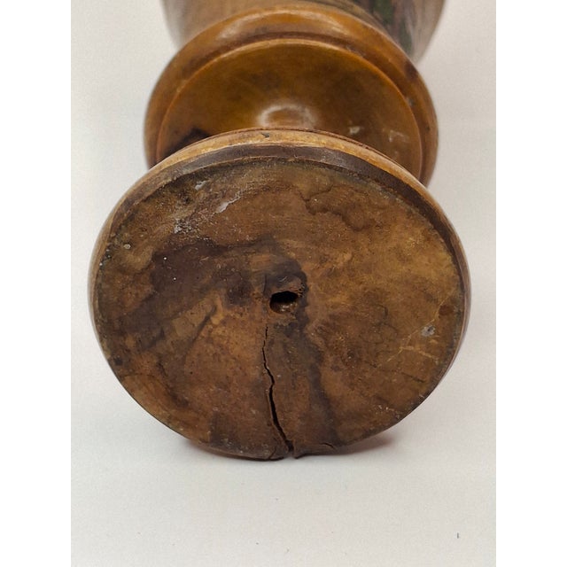 Antique Bezalel Jerusalem Olive Wood Spice Box Besamim Holder 1920s Palestine Era For Sale - Image 16 of 18